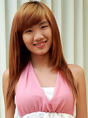You cute ladyboy jerks off on a chair
